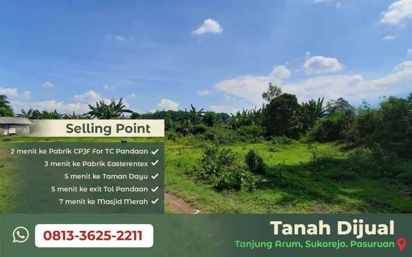 dijual tanah tanjungsari tanjungarum