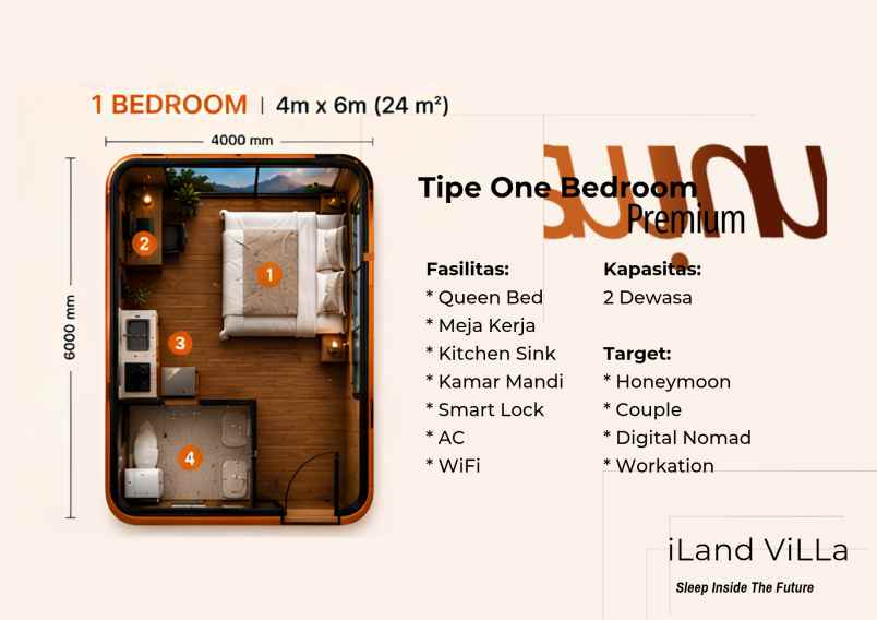 dijual unit villa iland villa di pakem sleman