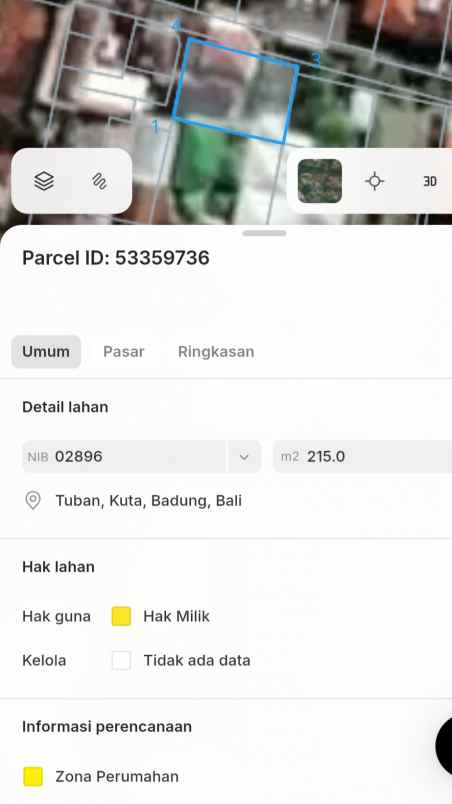 dijual villa depan bandara