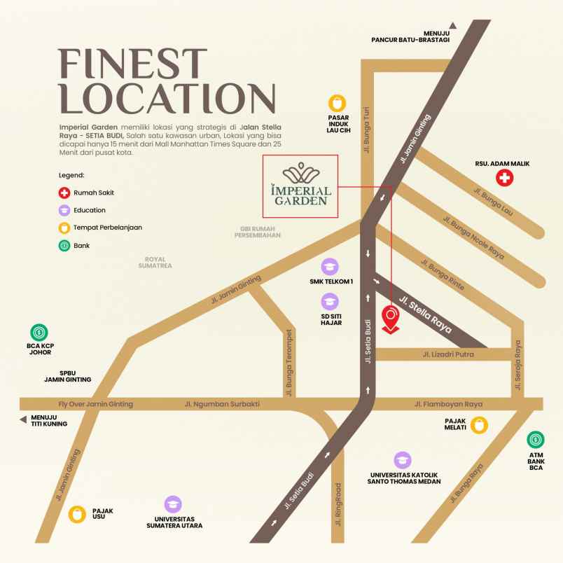 dijual villa imperial garden jalan