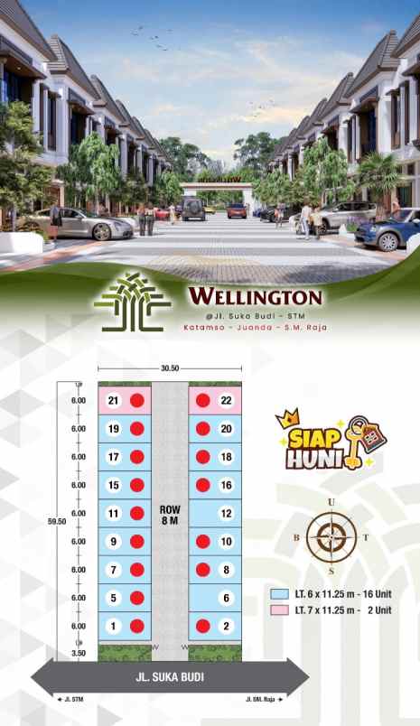 dijual villa jalan suka budi katamso