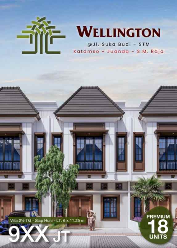 dijual villa jalan suka budi katamso