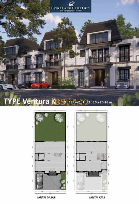 dijual villa komplek citraland gama