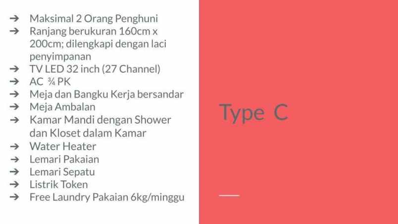 disewakan kost balcony residence jl