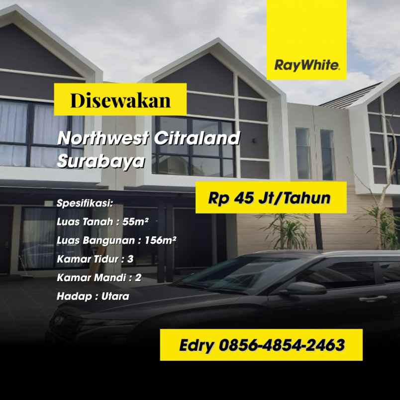 disewakan rumah northwes citraland surabaya barat