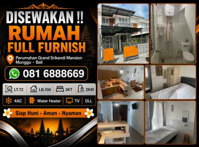 disewakan rumah perumahan grand srikandi