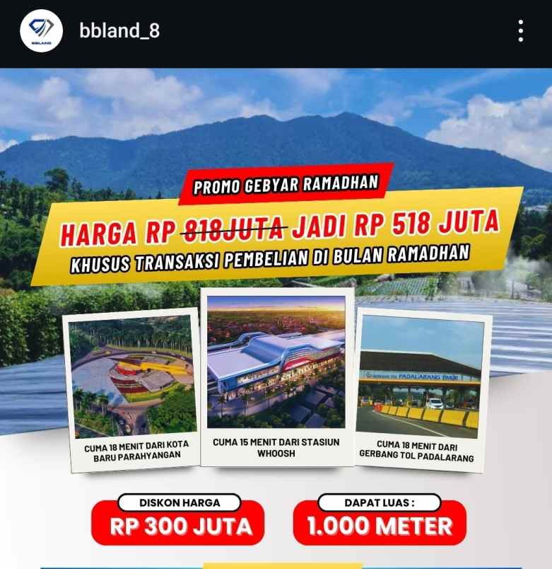 jual tanah bandung buat villa