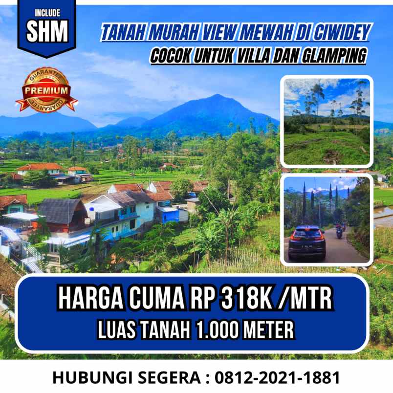 jual tanah murah cocok untuk villa di ciwidey