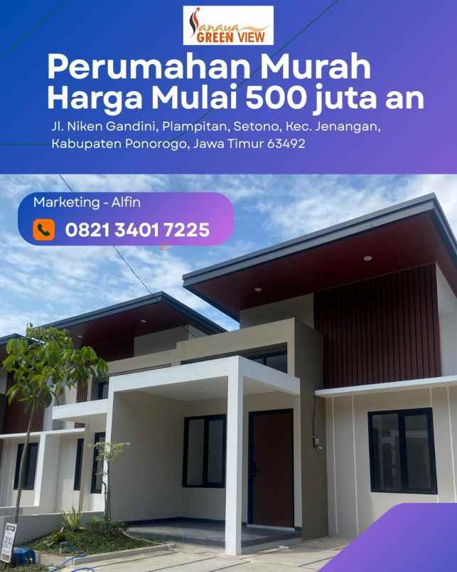 perumahan mewah 500 jutaan di ponorogo