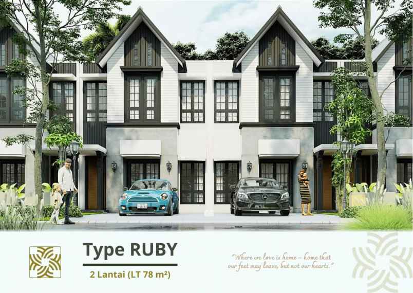 rumah 2 lantai model klasik modern di malang