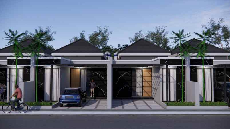rumah baru design modern dalam cluster di mlati sleman
