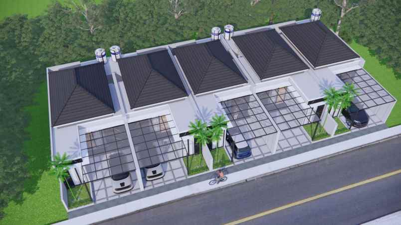 rumah baru design modern dalam cluster di mlati sleman