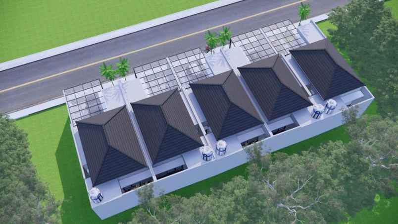 rumah baru design modern dalam cluster di mlati sleman