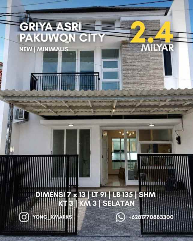 rumah griya asri pakuwon city new strategis