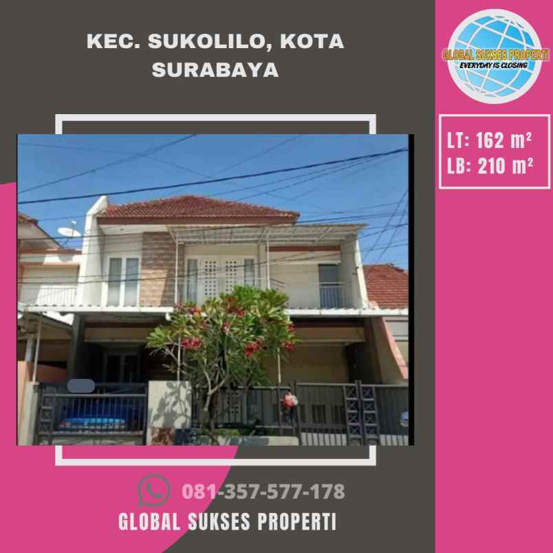 Rumah Luas Super Murah Strategis Di Sukolilo Surabaya