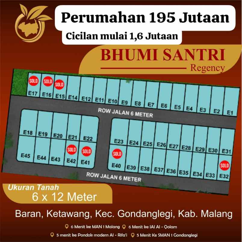 rumah promo cicilan 1 6 jutaan di malang