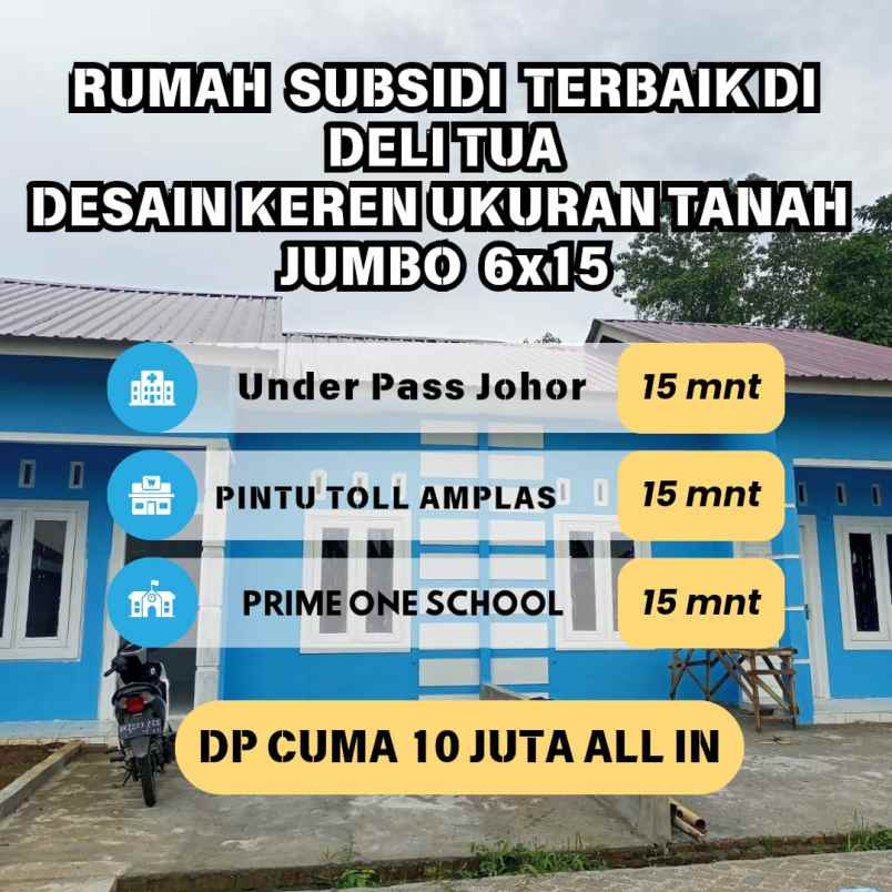 rumah subsidi terbaik dideli tua dengan kavling luas