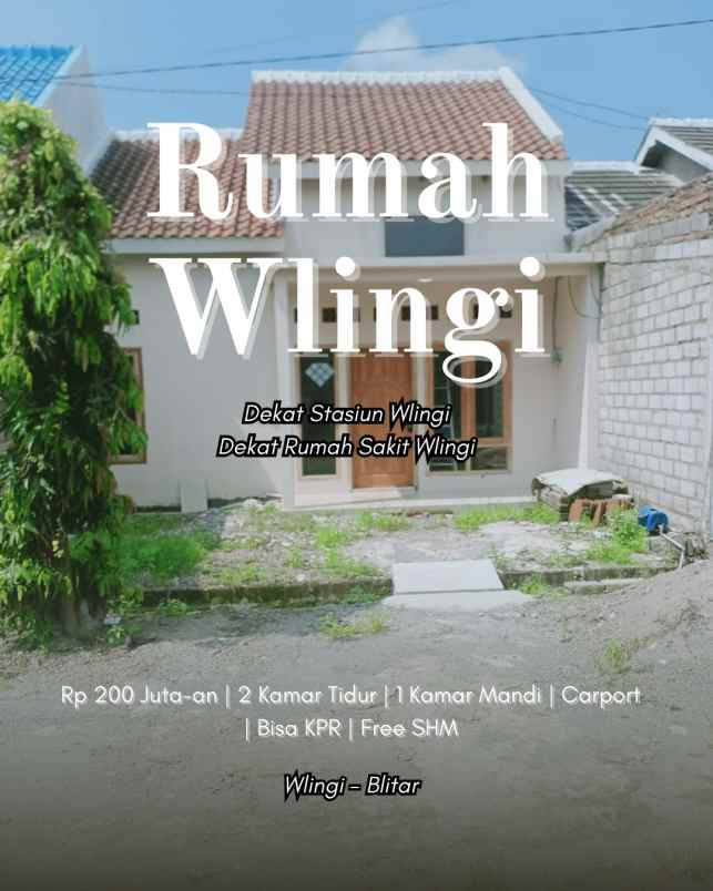 rumah wlingi 3 menit pasar hewan wlingi