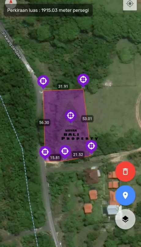 tanah jl karang pandawa