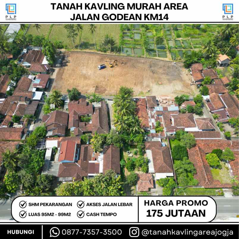 tanah kavling murah dan asri dekat jalan godean km14