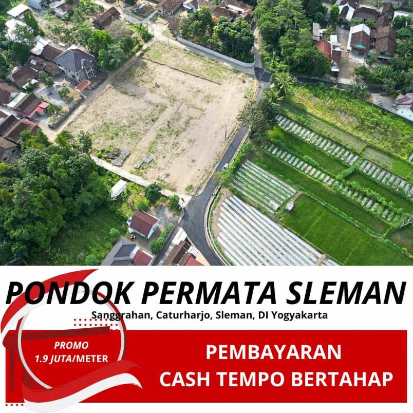 tanah pekarangan 1 9jt meter dekat jl magelang km 13