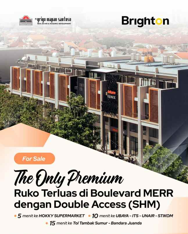 the avenue ruko premium di raya merr surabaya timur