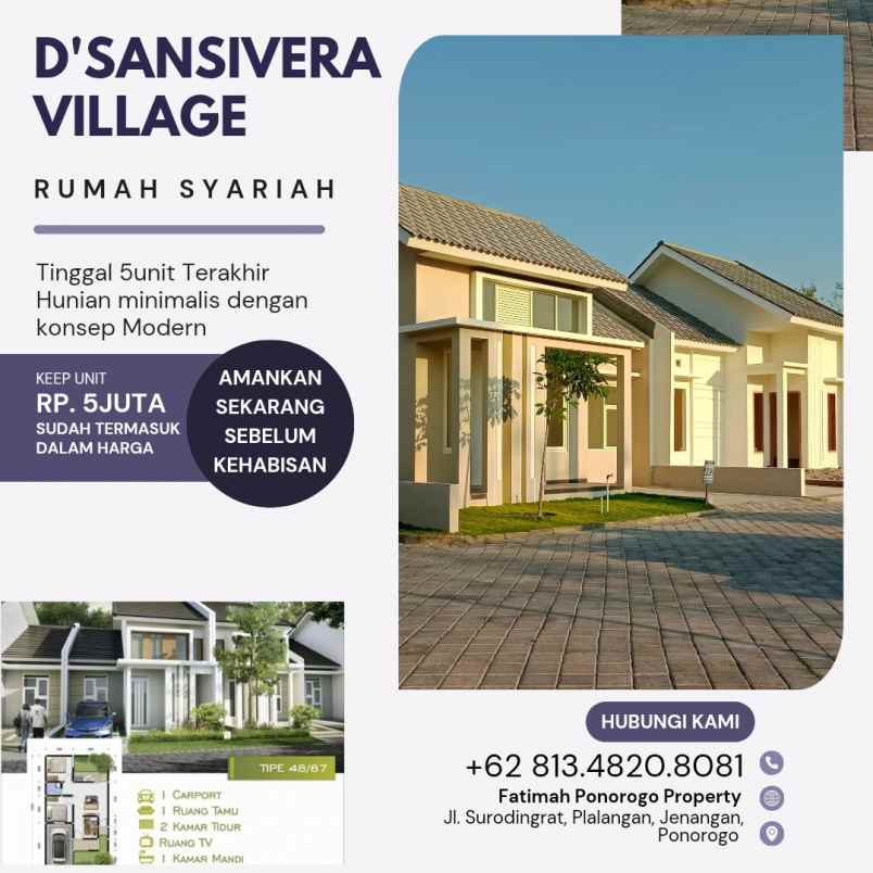 asri dan nyaman rumah syariah ponorogo