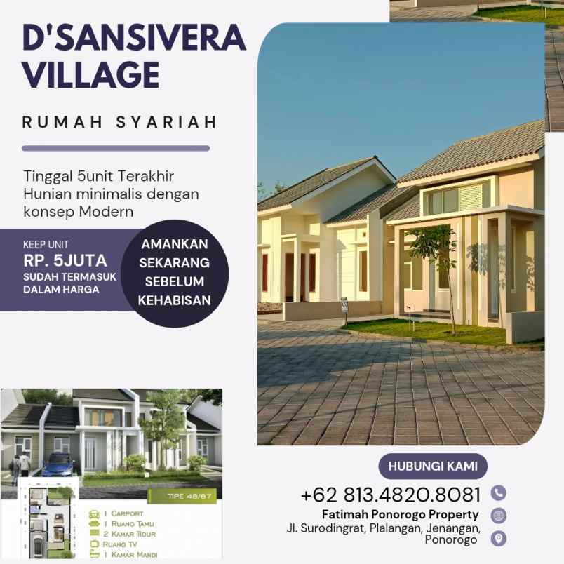 asri dan nyaman rumah syariah ponorogo