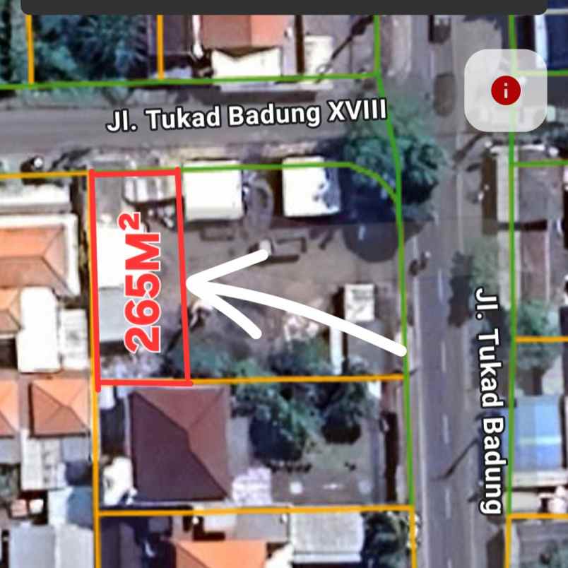 dijual 2 65 are jl tukad badung renon denpasar
