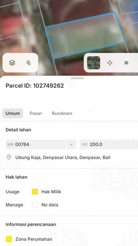 dijual 2 are jl irawan zamrud ubung kaja denpasar