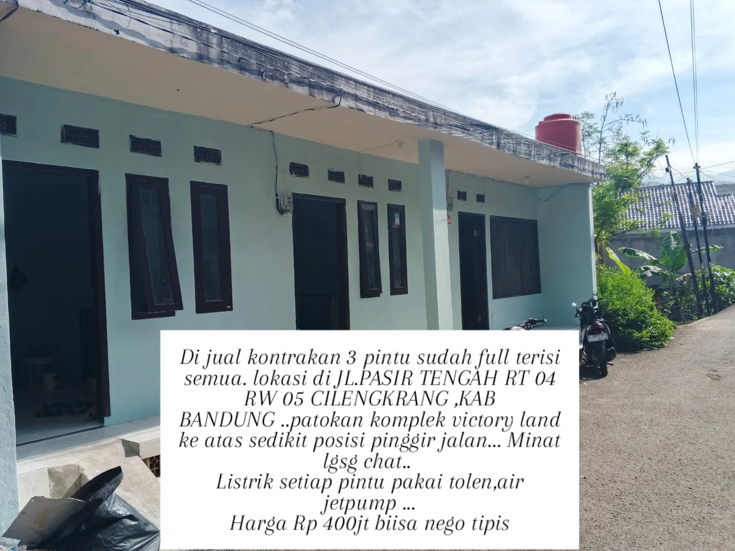 dijual kontrakan 3 pintu buat invest