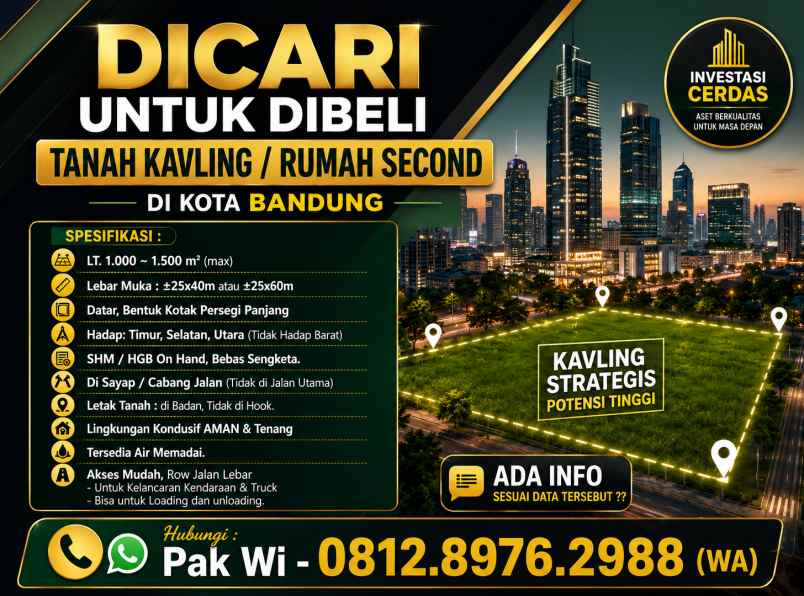 dijual ruko gudang kantor bandung kota