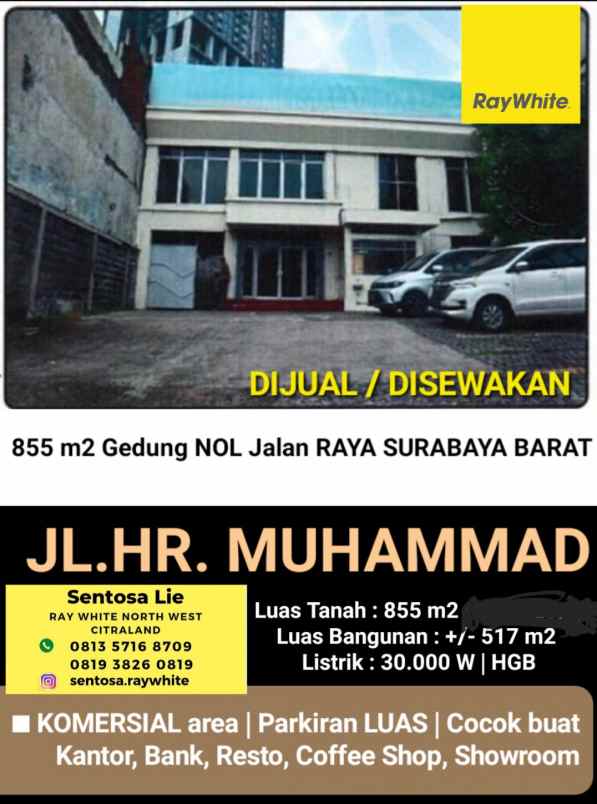 dijual ruko gudang kantor jalan hr muhammad