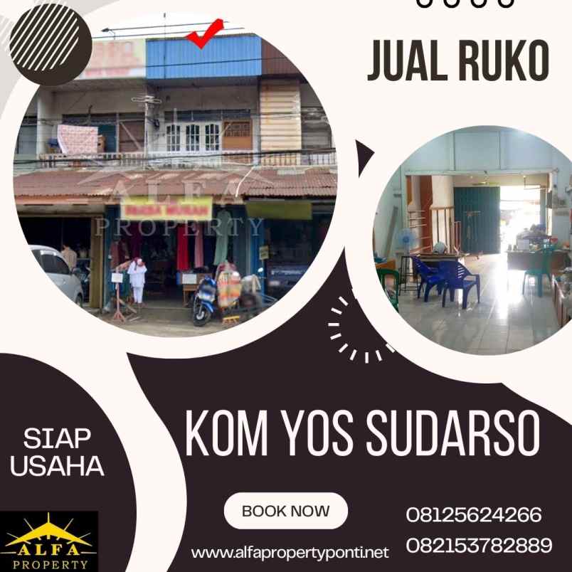 Dijual Ruko Jalan Kom Yos Sudarso Kota Pontianak