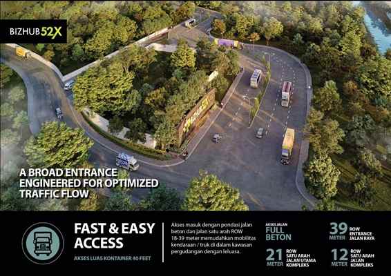 dijual ruko gudang kantor pergudangan bizhub52