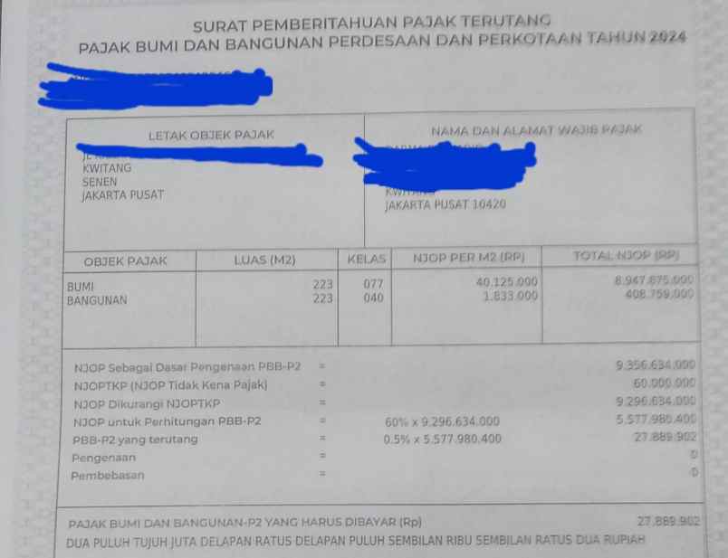 dijual ruko gudang kantor senen