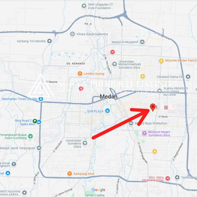 dijual ruko kapten jumhana medan area