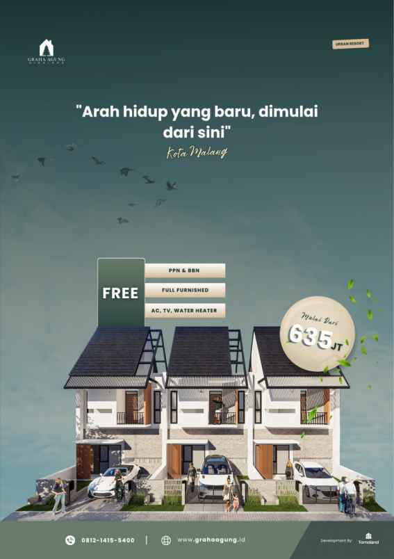 dijual rukost malang 8 kamar lokasi premium dekat ub