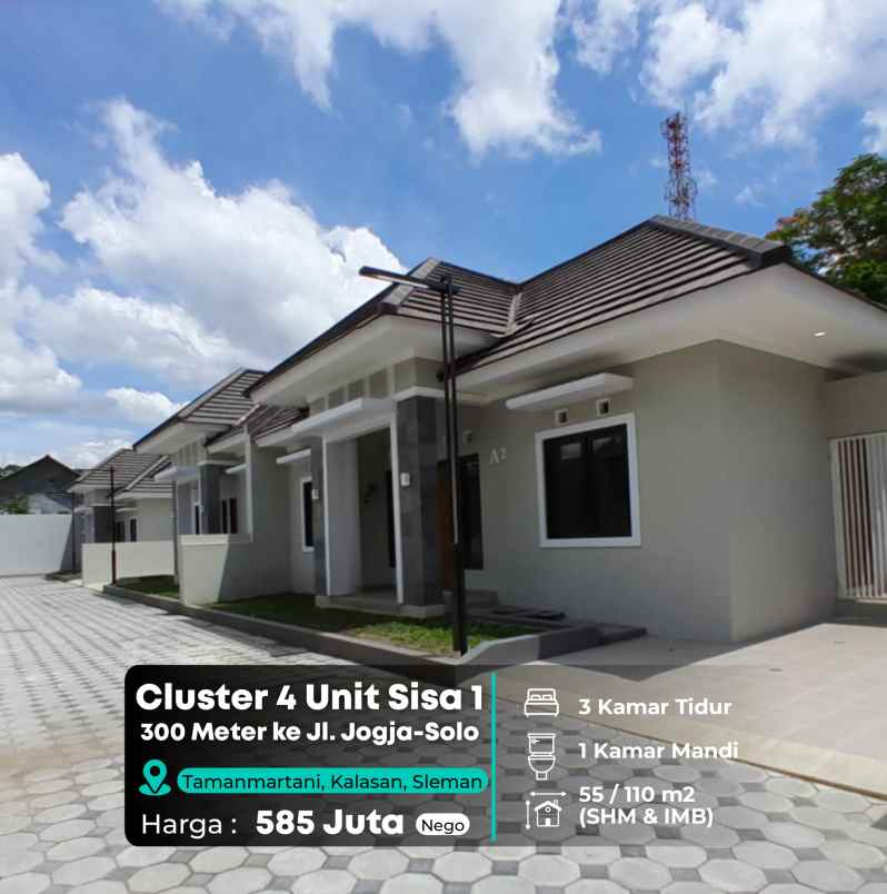 dijual rumah 300 meter jl jogja solo