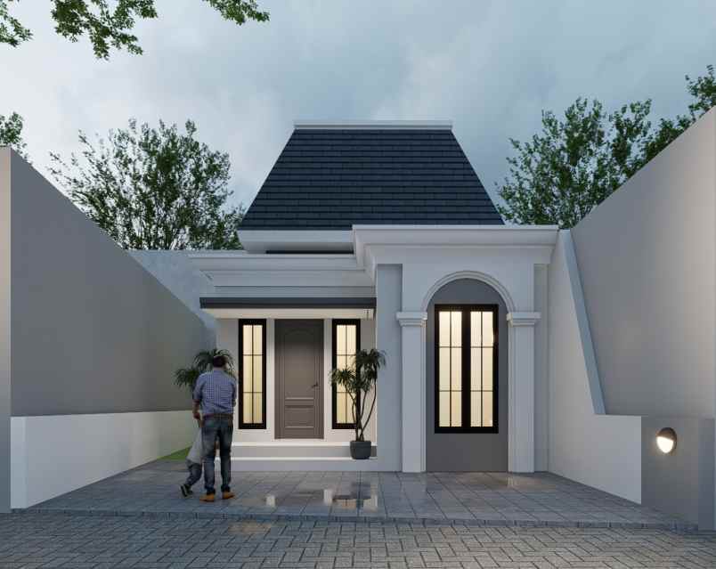 dijual rumah american classic di banyumanik semarang