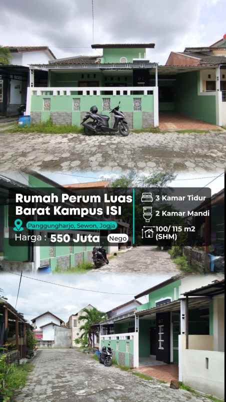 dijual rumah barat kampus isi