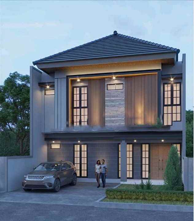dijual rumah baru manyar jaya surabaya lebar 10 meter