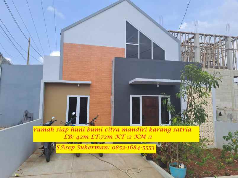 dijual rumah bumi citra mandiri karang