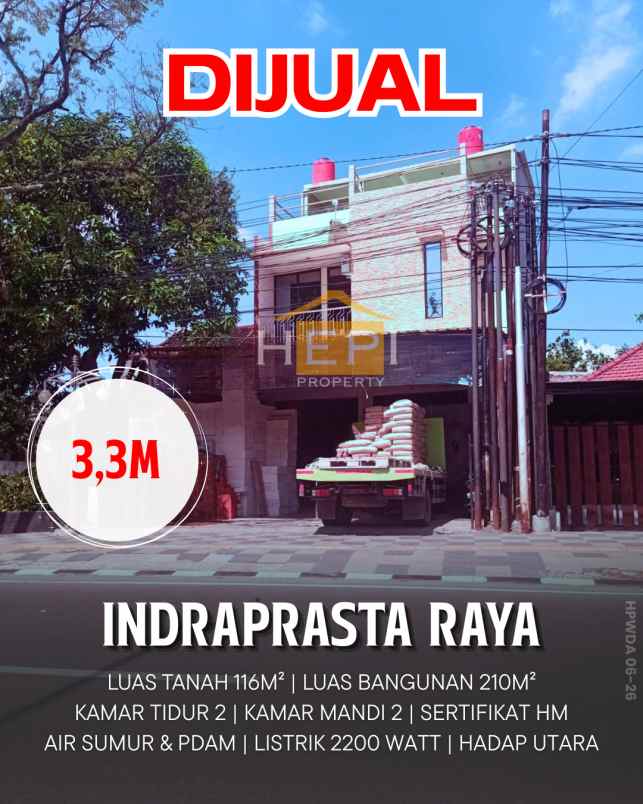dijual rumah di indraprasta raya semarang