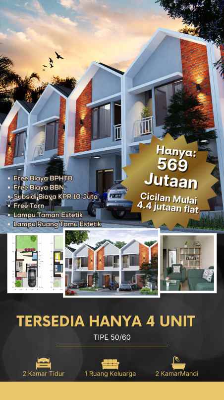 Rumah Dua Lantai Harga Selantai Cibiru Villa Permata Bandung