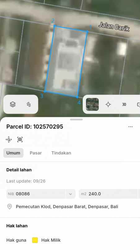 dijual rumah jl pura demak