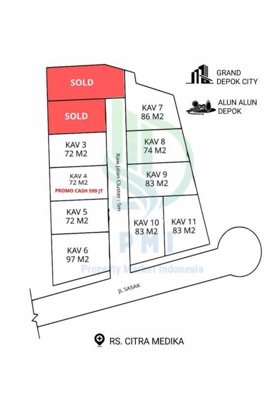 dijual rumah kalimulya cilodong depok