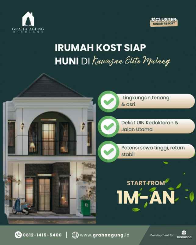 dijual rumah merjosari kec lowokwaru