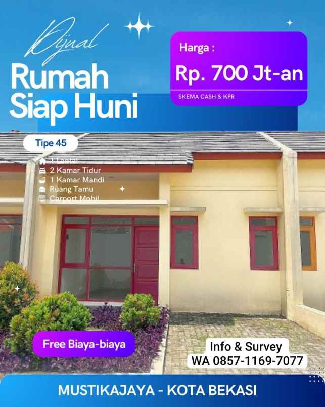 dijual rumah mustikajaya