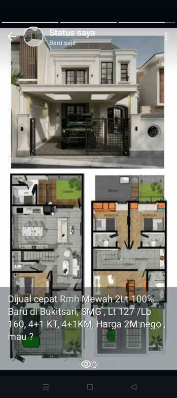 dijual rumah perum bukit sari